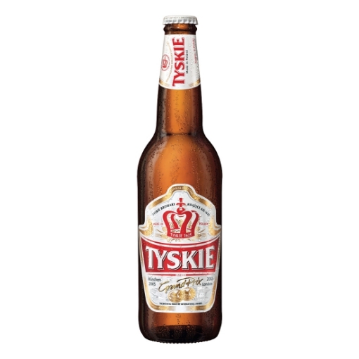 Can of Tyskie Gronie Premium Polish Lager 500ml