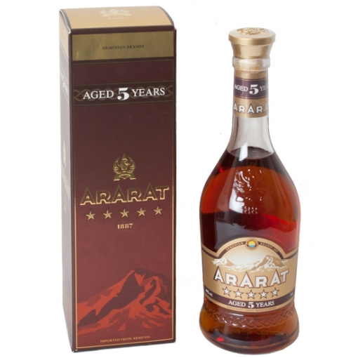 Bottle of Ararat 5 Stars Armenian Brandy 500ml
