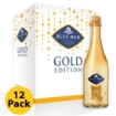 Case of 12 bottles of Blue Nun Sparkling Gold 24K Wine with visible gold flakes.