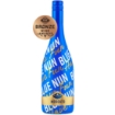 Bottle of Blue Nun Sweet Moscato 750ml, featuring a light yellow label and subtle bubbles in the wine, along with a Bronze medal seal.
