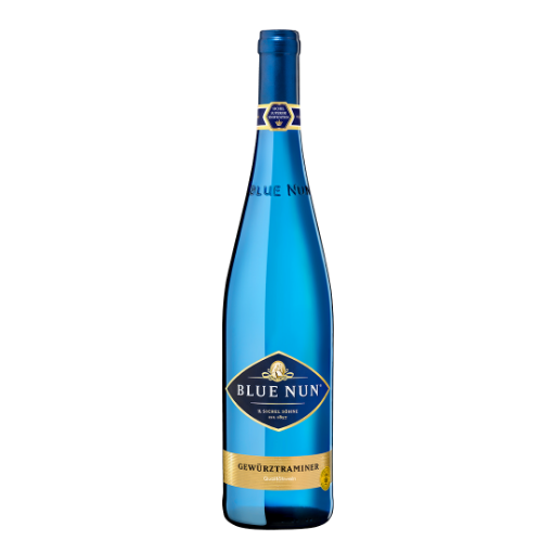Bottle of Blue Nun Gewürztraminer German White Wine 750ml