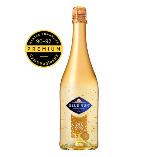 Bottle of Wine Blue Nun Sparkling Gold 24K 11% Alc 750ml