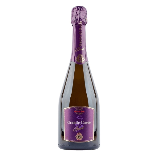 Bacio di Bolle Brut Grand Cuvée Sparkling Wine 750ml bottle, with elegant label and pale golden liquid.