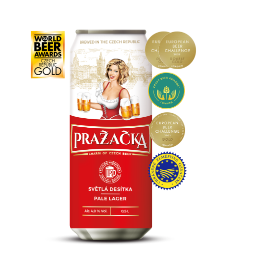 Prazacka Czech Lager Beer Can 500ml - Golden Pilsner