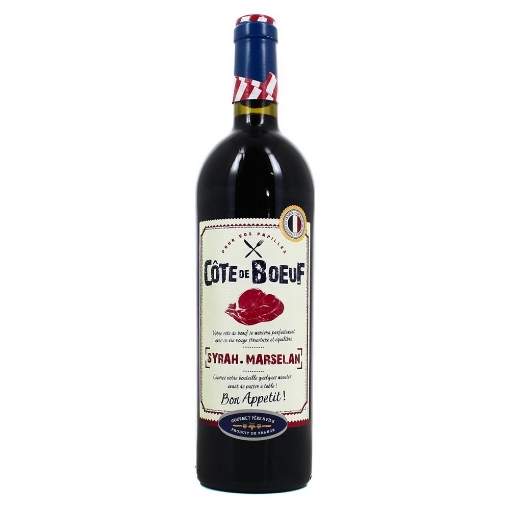 Picture of Wine IGP Pays d'Oc Red Cote Boeuf Syrah Marsel 14.5% Bottle 750ml