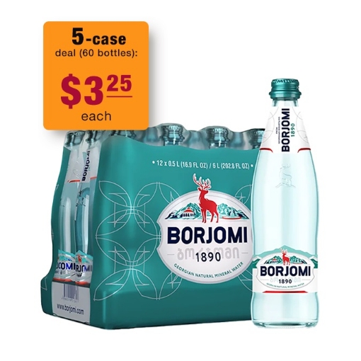 Picture of SPECIAL DEAL: 5 cases of Mineral Water Borjomi Bottles 500ml 