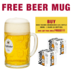 Picture of FREE Krombacher 1L Starburg Beer Mug + Krombacher Pils  (24 Bottles)