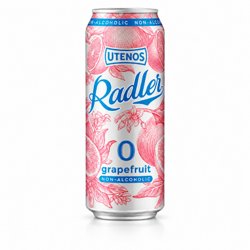 Picture of Beer Grapefruit Radler Utenos 0% Can 500ml