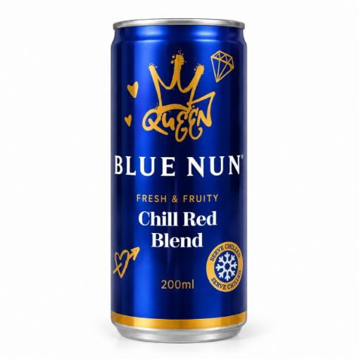 Picture of German Wine Sparkling Red Frizzante Blue Nun 10% Can 200ml